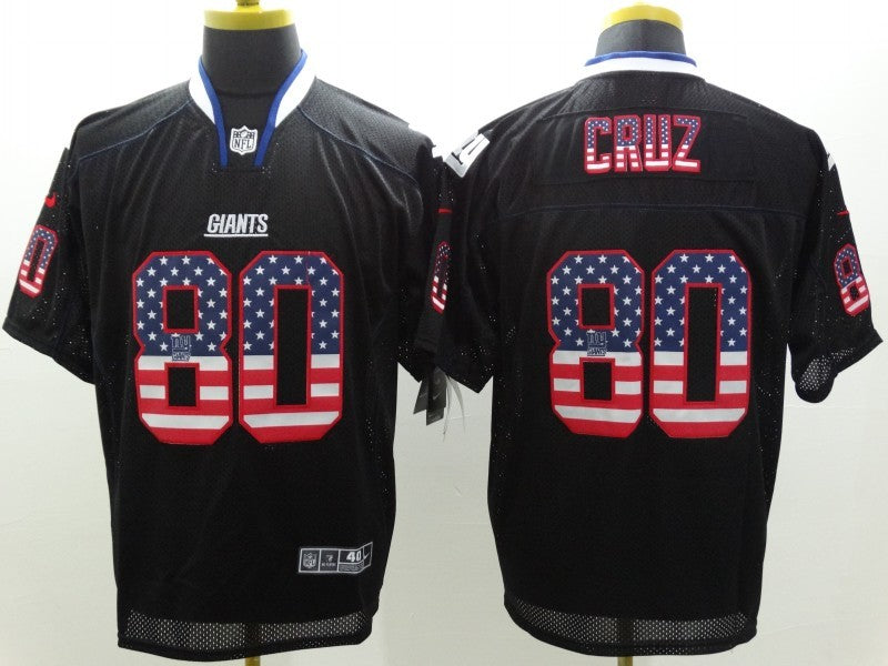 Men's New York Giants Victor Cruz #80 Black Game Jersey1 football jersey product view 1