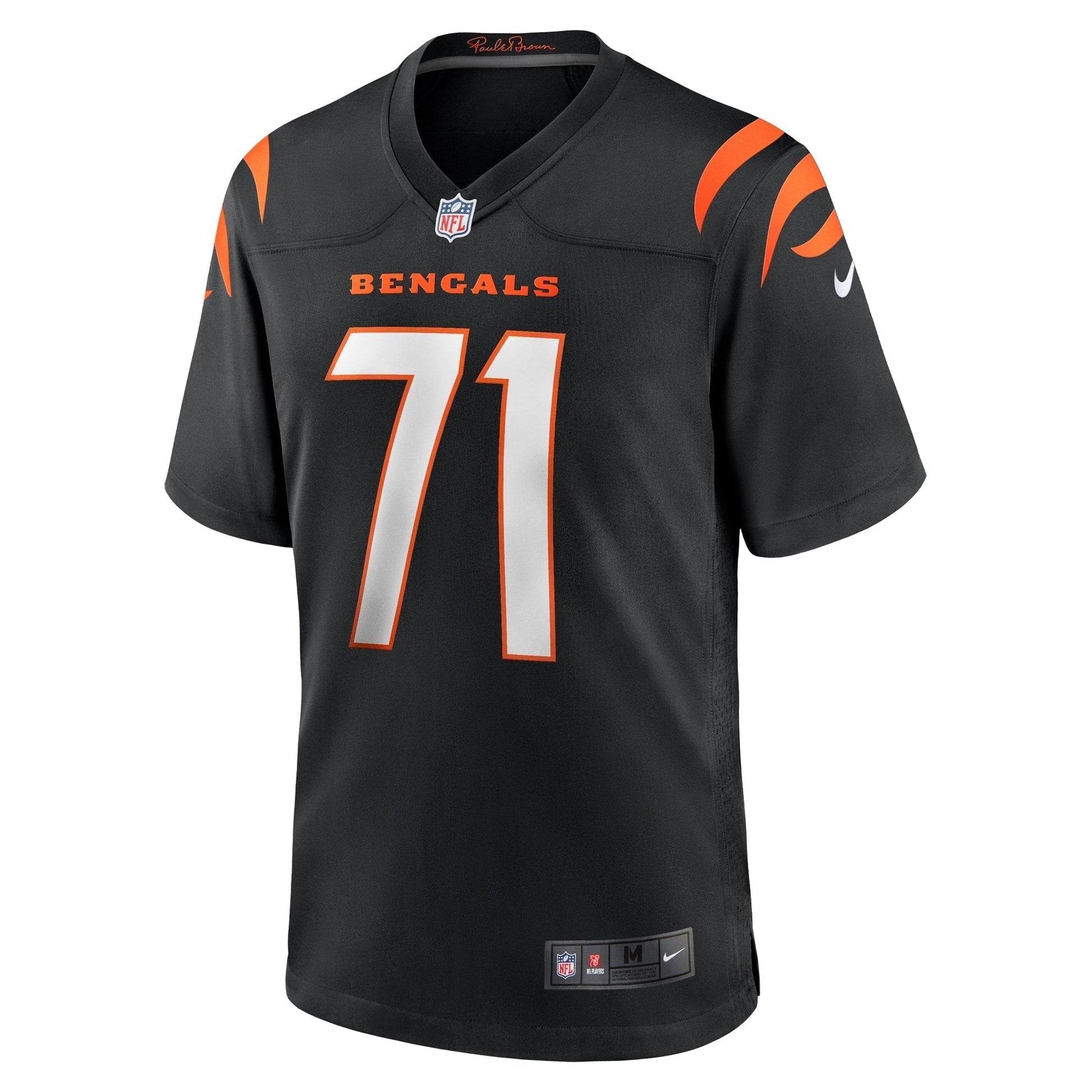 Amarius Mims Cincinnati Bengals Nike Game Jersey - Black football jersey product view 2