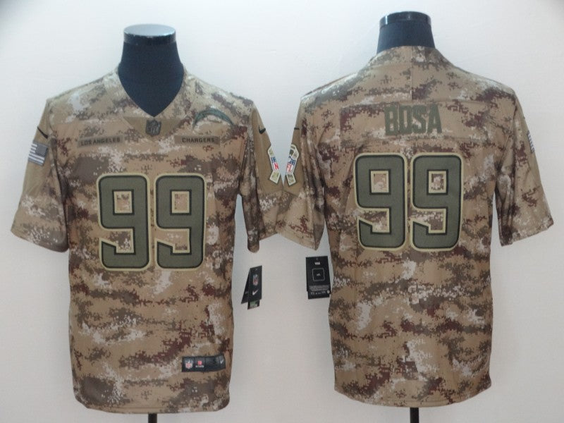 Men's Los Angeles Chargers Joey Bosa #99 Camouflage Game Jersey1 football jersey product view 1