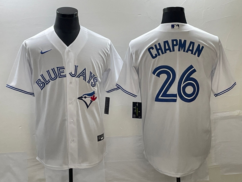 Men's Toronto Blue Jays Matt Chapman #26 White Replica Player Jersey1 baseball jersey product view 1