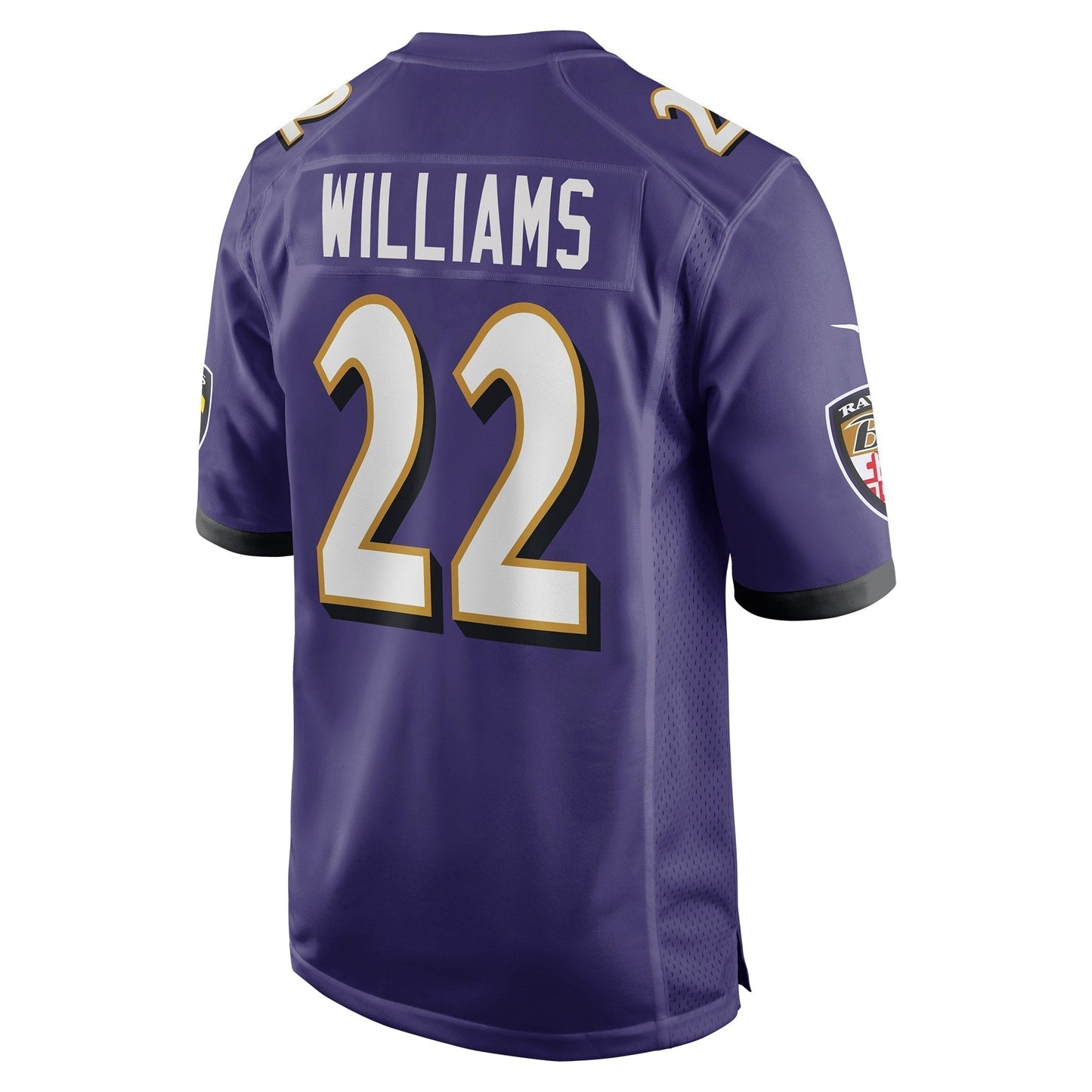 Damarion Williams Baltimore Ravens Nike Game Jersey - Purple football jersey product view 3