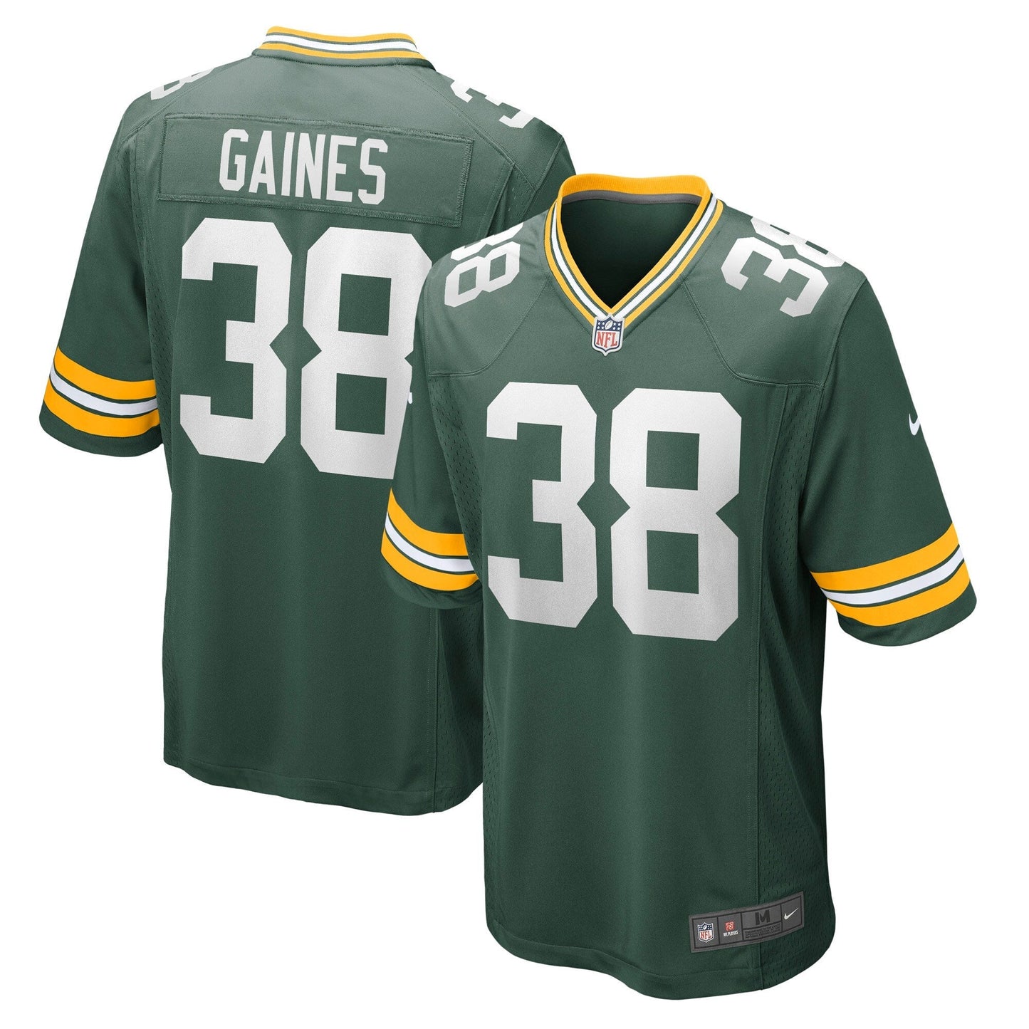 Innis Gaines Green Bay Packers Nike Game Jersey - Green football jersey product view 1