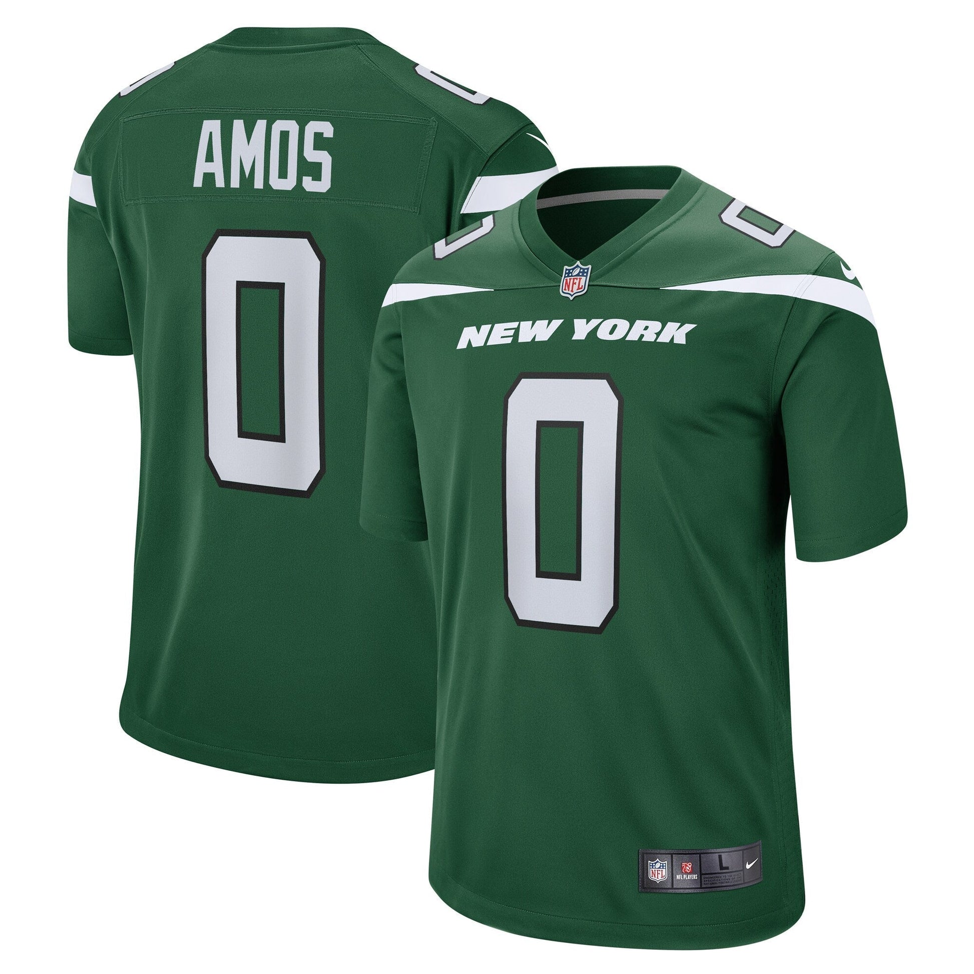 Adrian Amos New York Jets Nike Game Jersey - Gotham Green football jersey product view 1