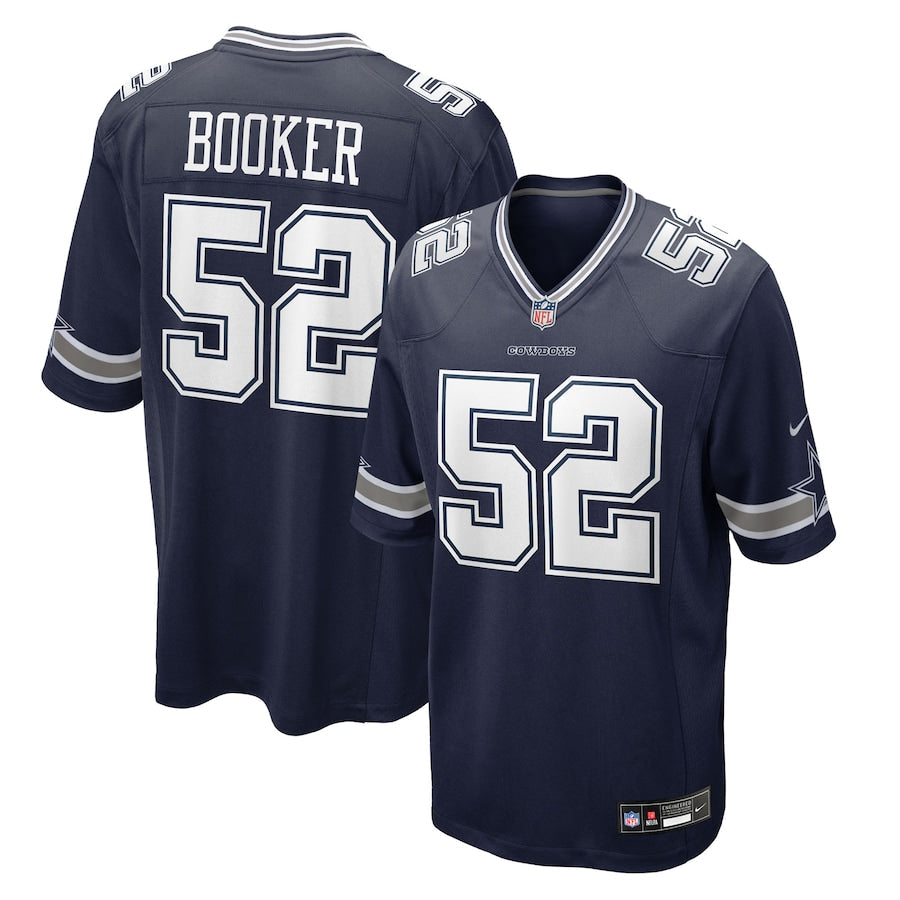 Men's Dallas Cowboys Tyler Booker Nike Navy 2025 NFL Draft First Round Pick Game Jersey football jersey product view 1