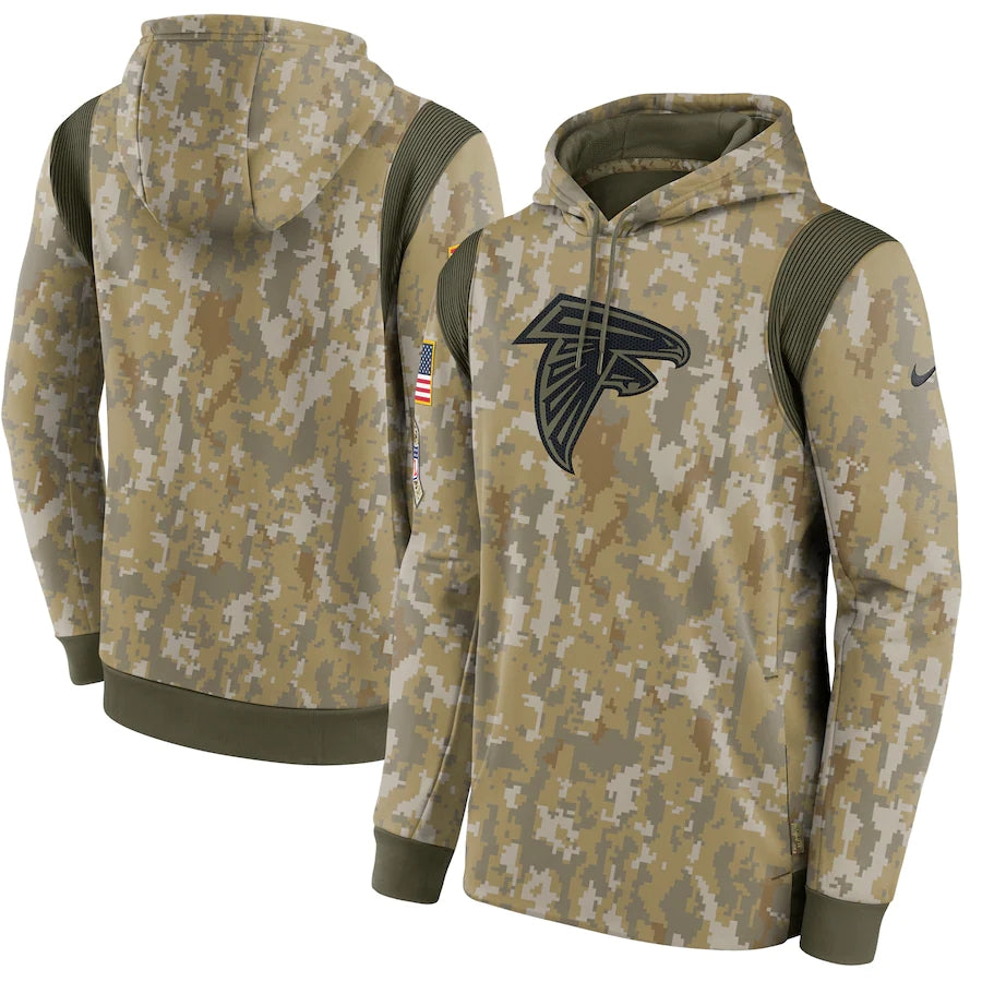 Men's Atlanta Falcons NFL 2021 Salute to Service Hoodie1 Camouflage football jersey product view 1