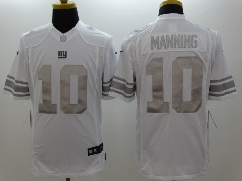 Men's New York Giants Eli Manning #10 White Player Game Jersey1 football jersey product view 1
