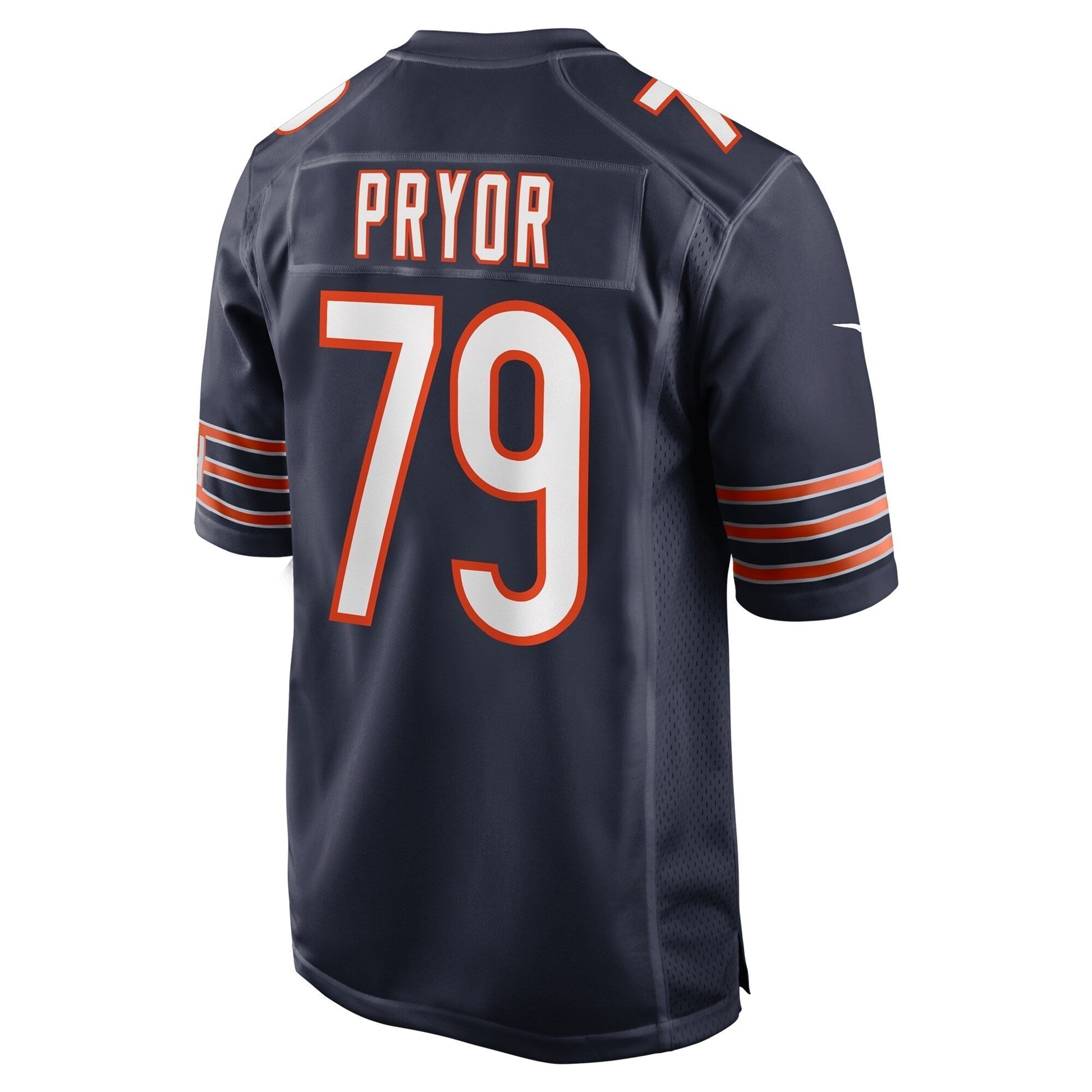 Matt Pryor Chicago Bears Nike Game Jersey - Navy football jersey product view 3