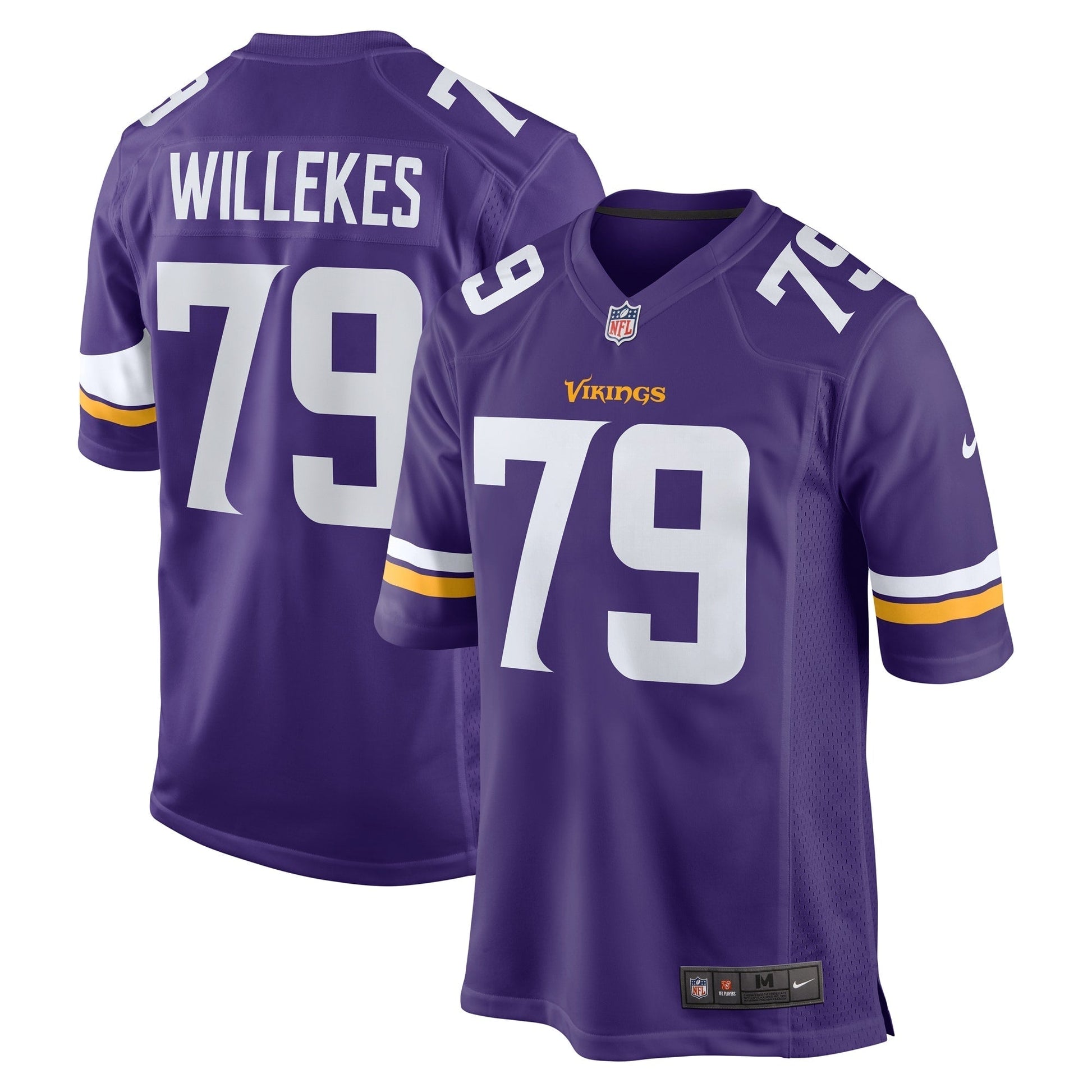 Kenny Willekes Minnesota Vikings Nike Game Jersey - Purple football jersey product view 1