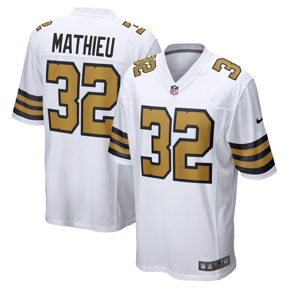 Tyrann Mathieu New Orleans Saints Nike Game Jersey - White football jersey product view 1