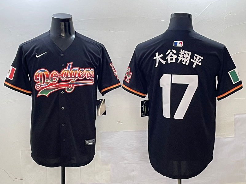 Men's Los Angeles Dodgers Shohei Ohtani Black Alternate Team Jersey1 baseball jersey product view 1