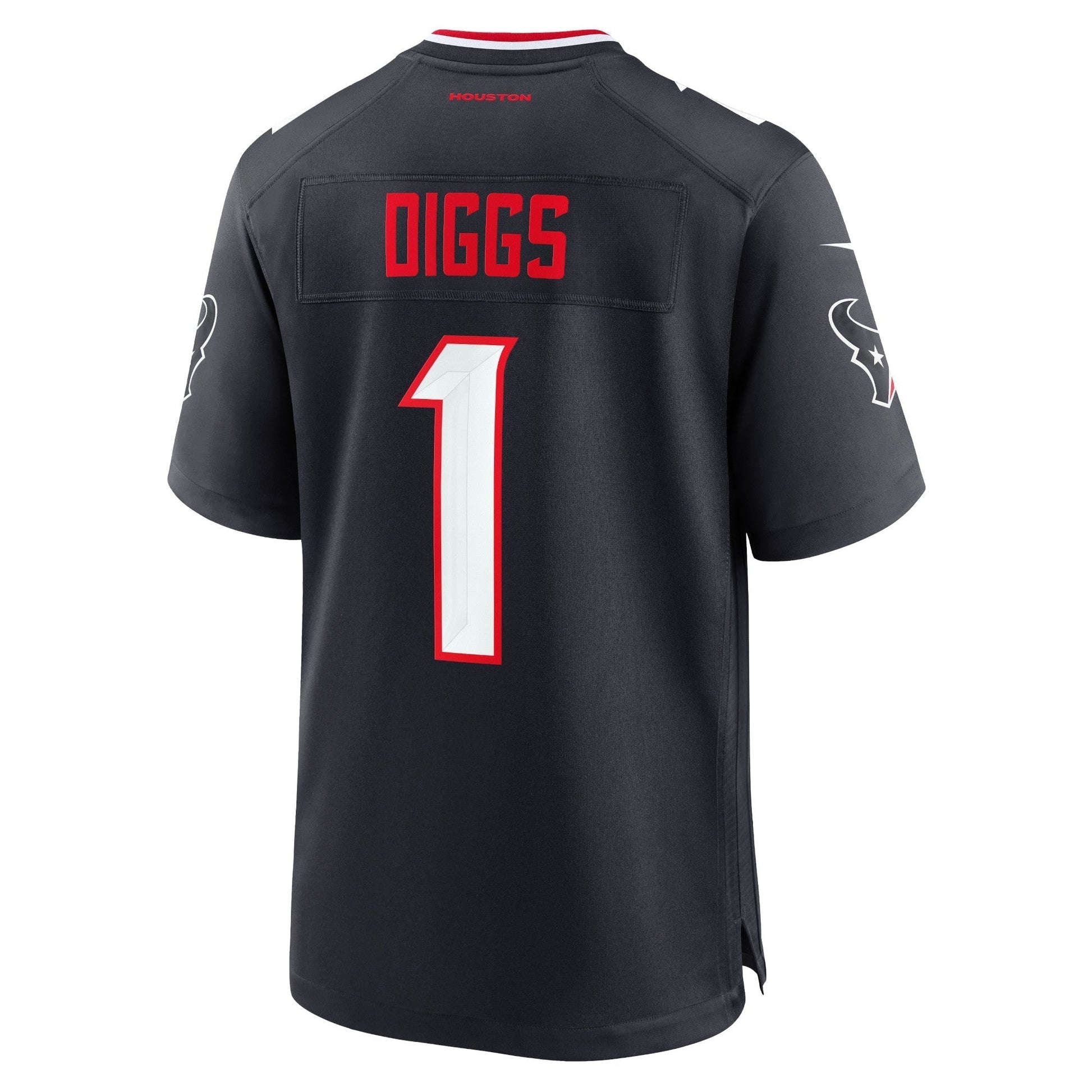 Stefon Diggs Houston Texans Nike Game Jersey - Navy football jersey product view 3