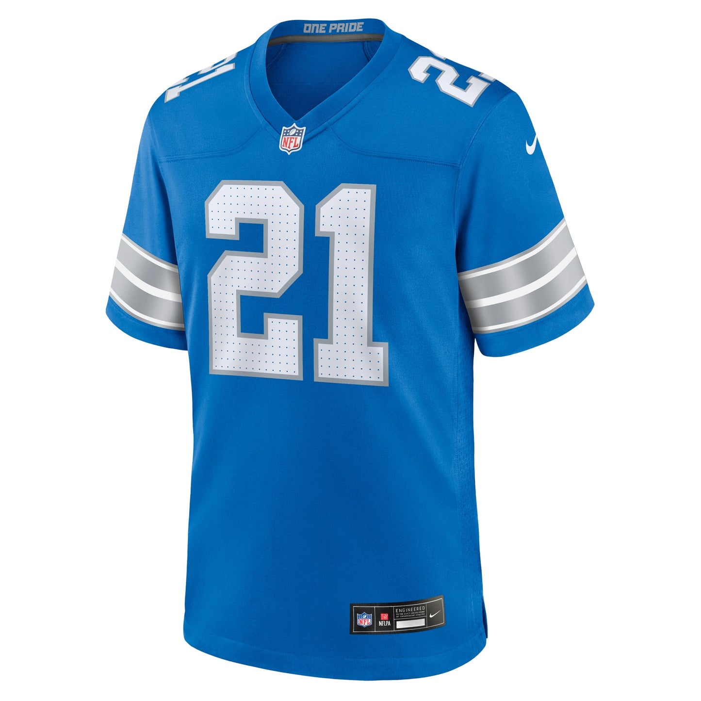 Amik Robertson Detroit Lions Nike Game Jersey - Blue football jersey product view 2