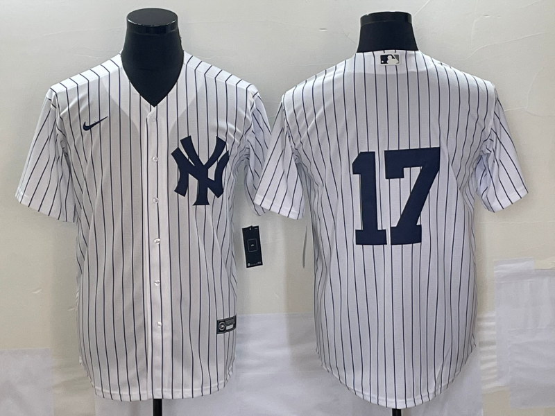 Men's New York Yankees Mickey Rivers #17 White Replica Player Name Jersey1 baseball jersey product view 1