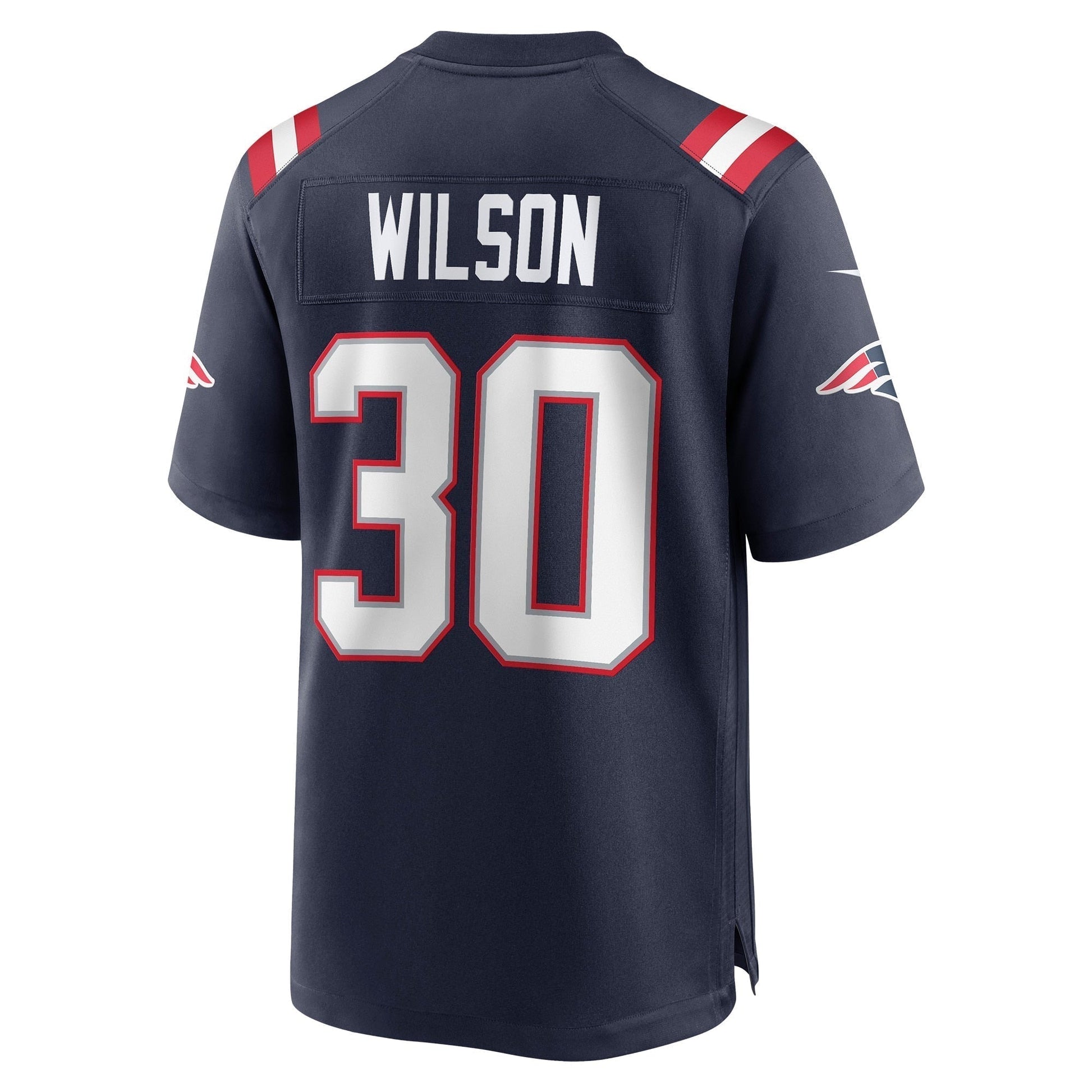 Mack Wilson New England Patriots Nike Game Jersey - Navy football jersey product view 3