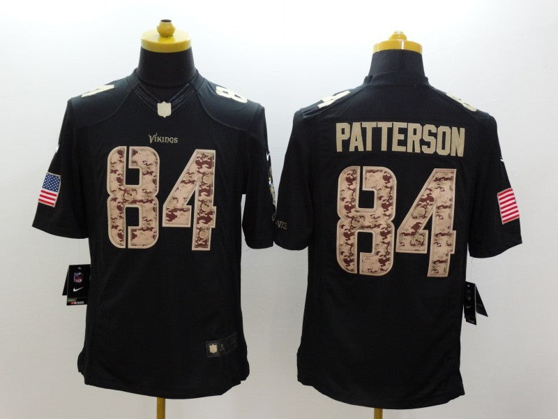 Men's Minnesota Vikings Cordarrelle Patterson #84 Black Game Player Jersey1 football jersey product view 1