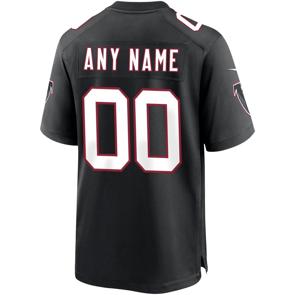 Atlanta Falcons Nike Throwback Custom Game Jersey - Black football jersey product view 3