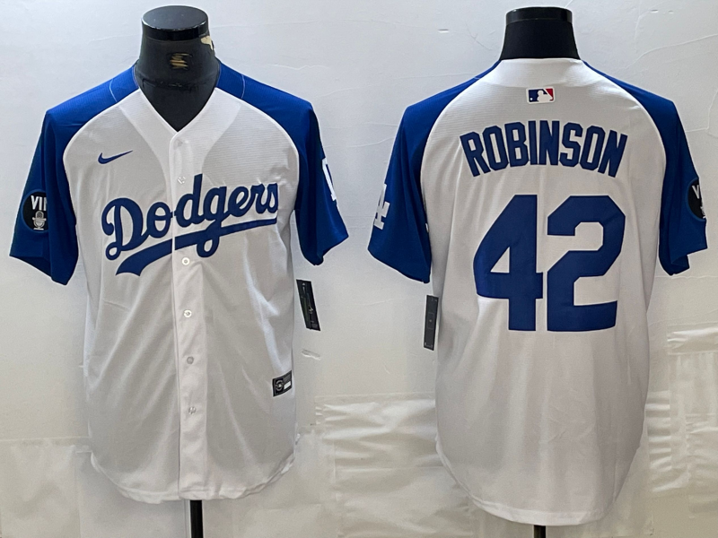 Men's Los Angeles Dodgers Jackie Robinson #42 White Limited Jersey1 baseball jersey product view 1