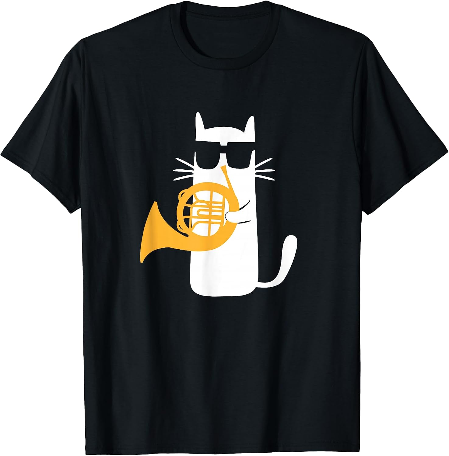 Cat French Horn Funny Lover - Adult & Kids T-Shirts, Sweatshirts & Hoodies apparel design preview 1