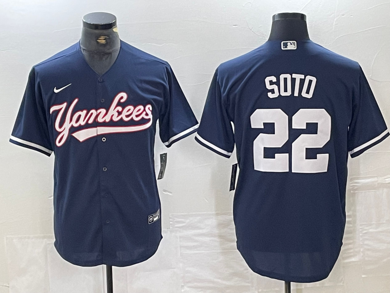 Men's New York Yankees Juan Soto #22 Navy Limited Player Jersey1 baseball jersey product view 1