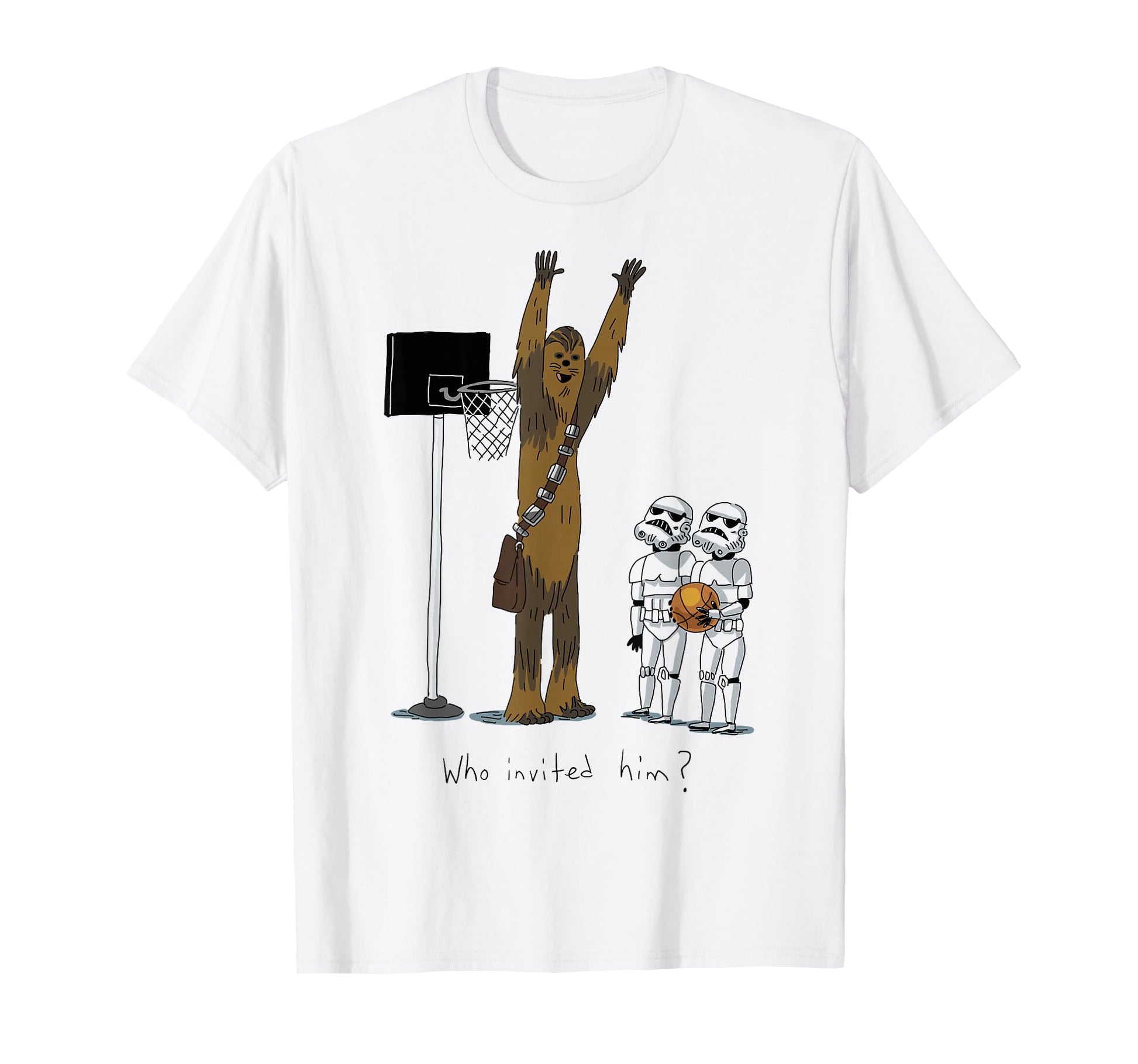 Sci-Fi Epic Fan Apparel  Wookiee Basketball Graphic Tee - T-Shirt, Sweatshirt, Hoodie
