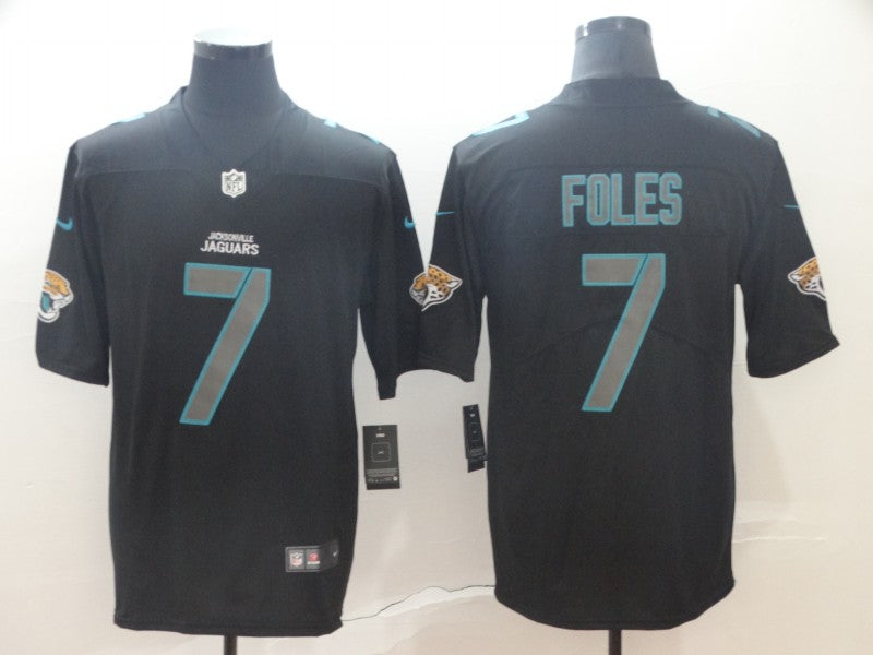 Men's Jacksonville Jaguars Nick Foles #7 Black Game Player Jersey1 football jersey product view 1