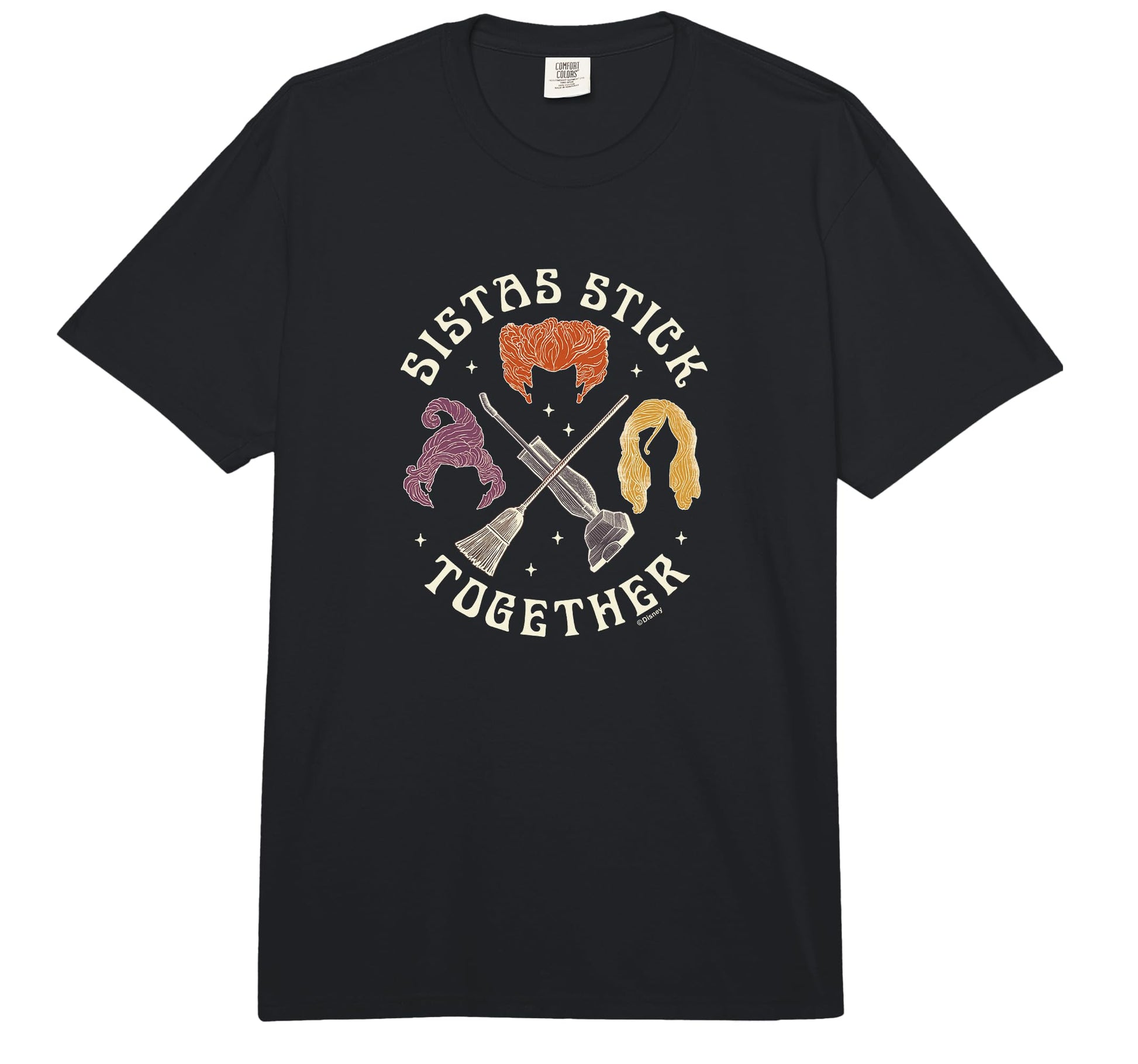 Halloween Fan Apparel  Witch Sisters Stick Together Heavyweight Tee - T-Shirt, Sweatshirt, Hoodie