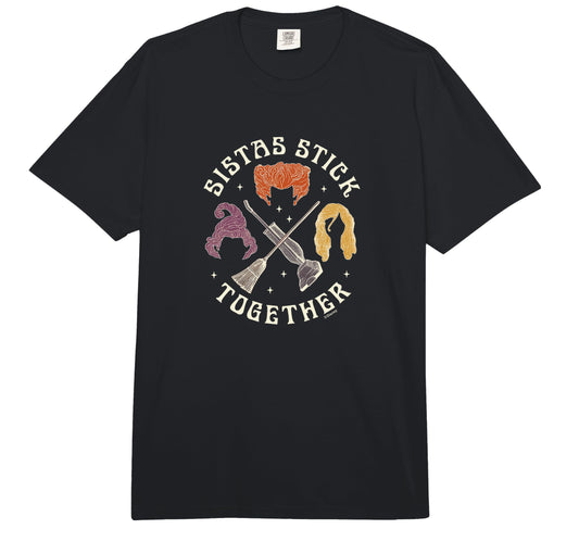 Halloween Fan Apparel  Witch Sisters Stick Together Heavyweight Tee - T-Shirt, Sweatshirt, Hoodie