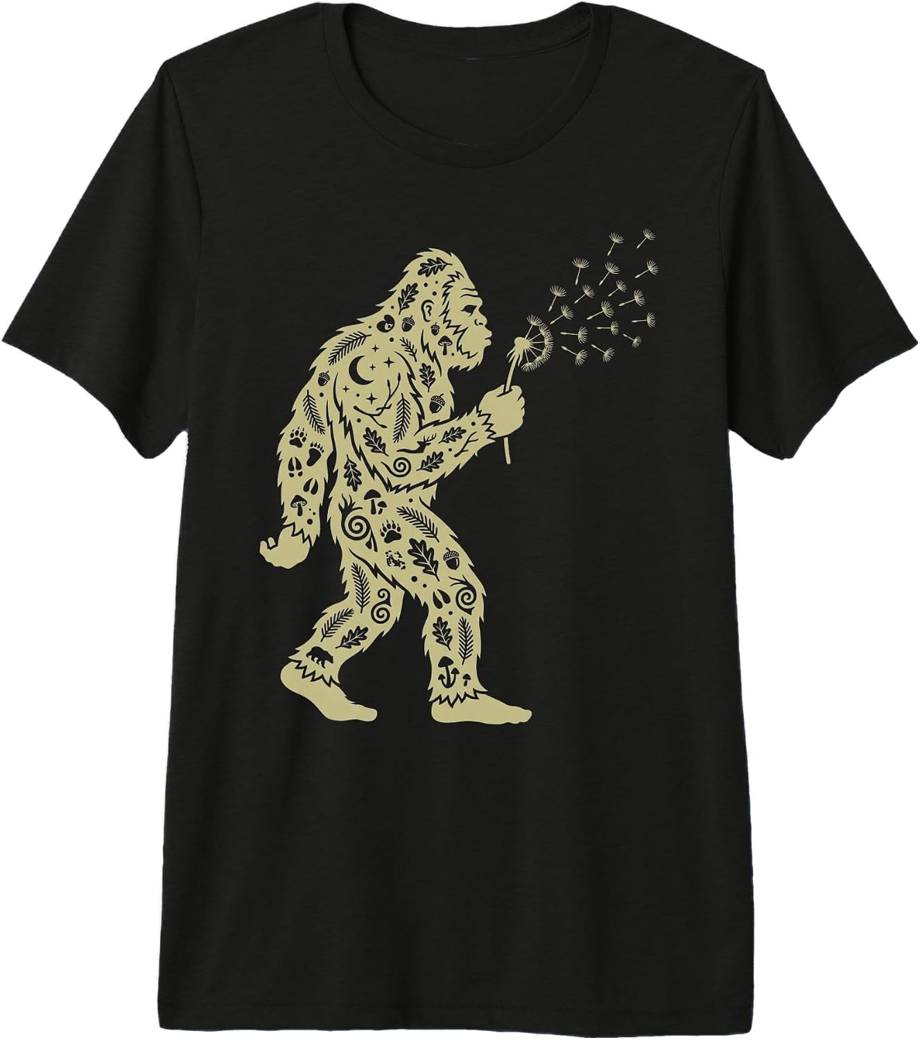 Bigfoot Dandelion Wish - Adult & Kids T-Shirts, Sweatshirts & Hoodies apparel design preview 1
