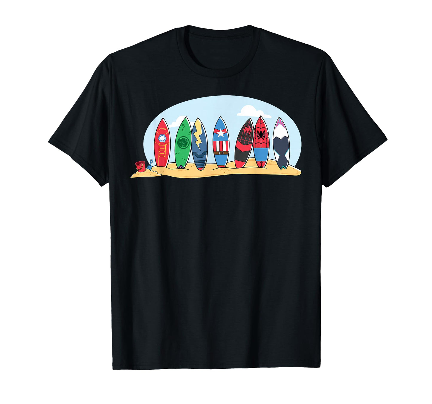 Summer Vacation Apparel  Hero Squad Surfboards Graphic Tee - T-Shirt, Sweatshirt, Hoodie