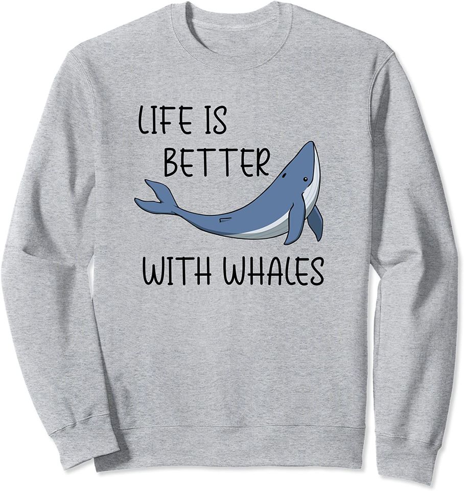 Whale Puns Life With Whales Funny Saying Ocean Fan - Adult & Kids T-Shirts, Sweatshirts & Hoodies apparel design preview 1