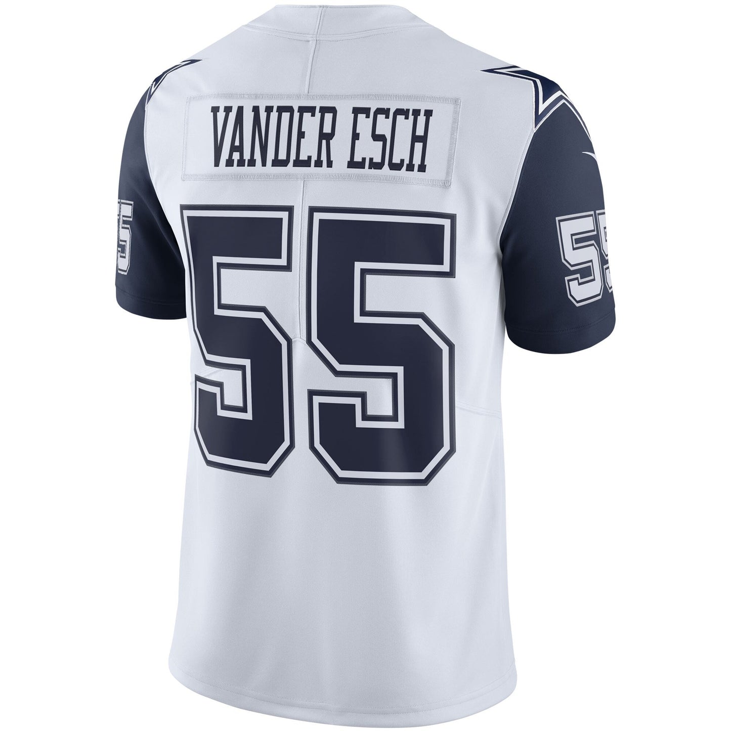 Leighton Vander Esch Nike Dallas Cowboys Color Rush Vapor Limited Jersey - White football jersey product view 3