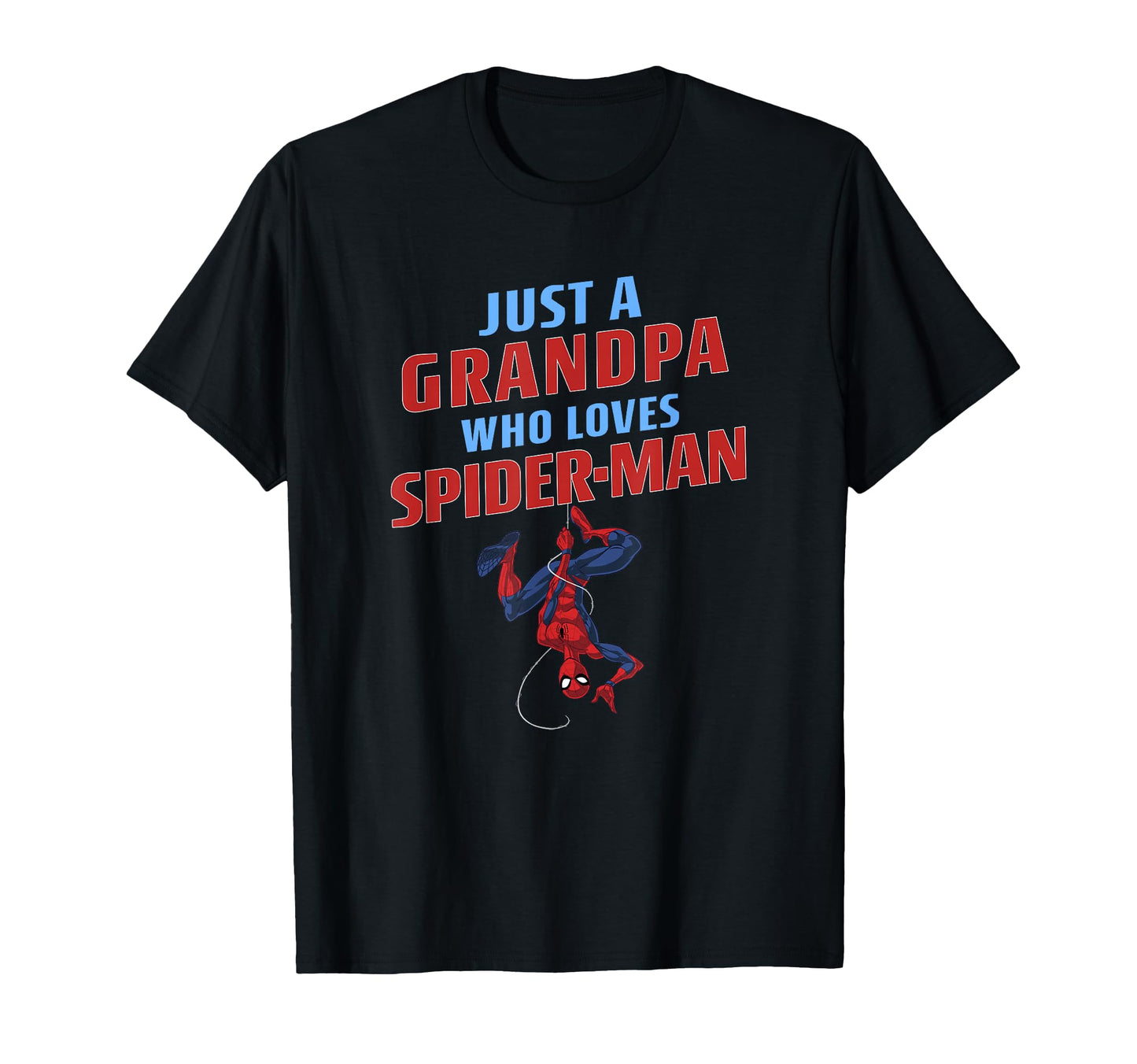 Grandpa Gift Apparel  Just A Grandpa Who Loves Web Heroes Tee - T-Shirt, Sweatshirt, Hoodie