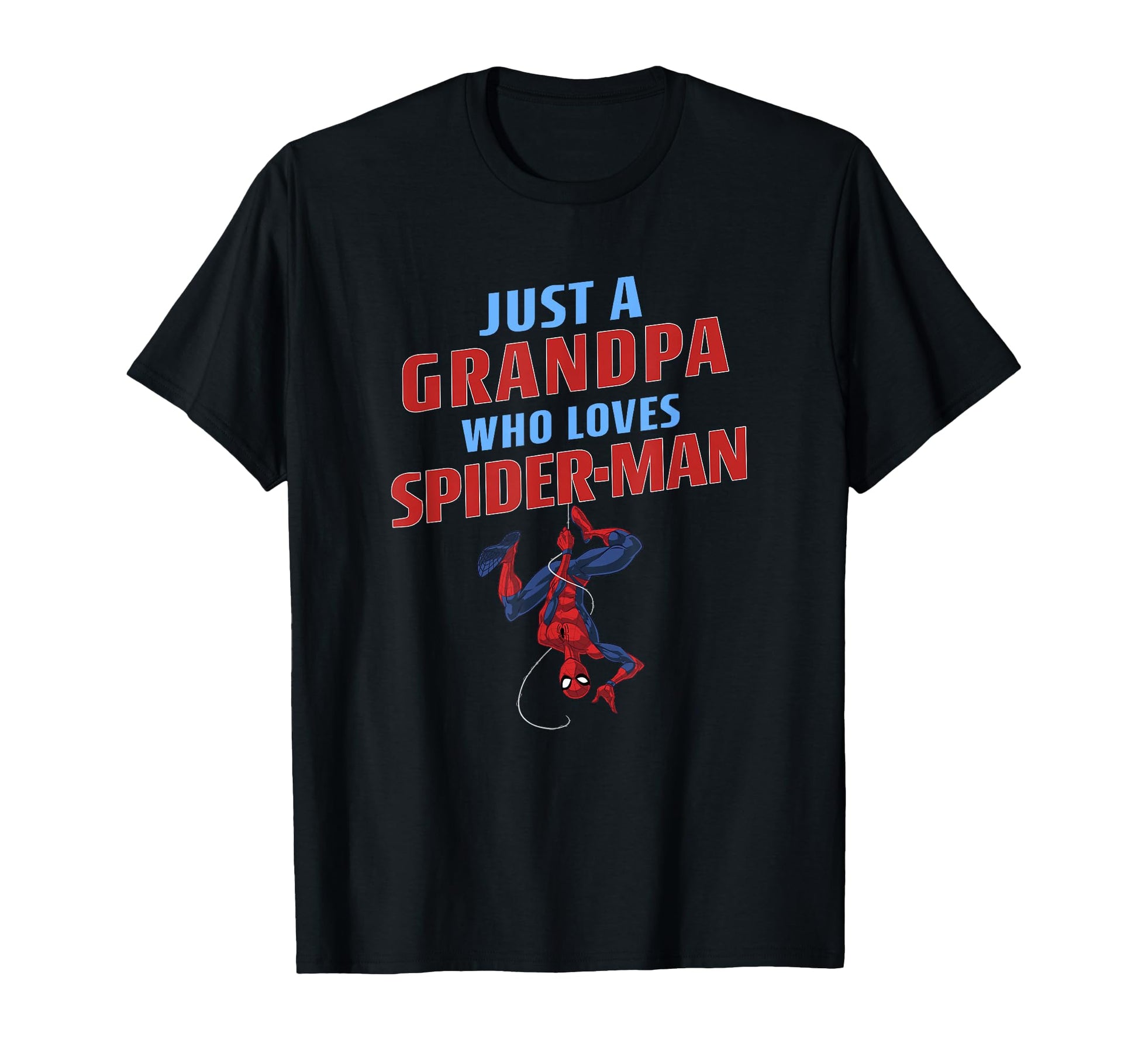 Grandpa Gift Apparel  Just A Grandpa Who Loves Web Heroes Tee - T-Shirt, Sweatshirt, Hoodie