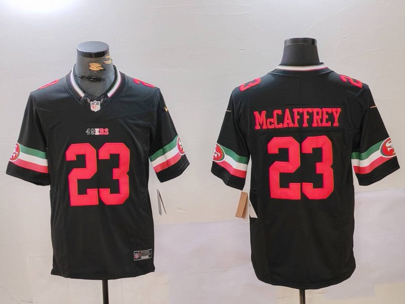 Men's San Francisco 49ers Christian McCaffrey #23 Black Vapor F.U.S.E. Limited Jersey1 football jersey product view 1
