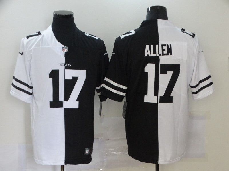 Men's Buffalo Bills Josh Allen #17 Black/White Game Jersey1 football jersey product view 1