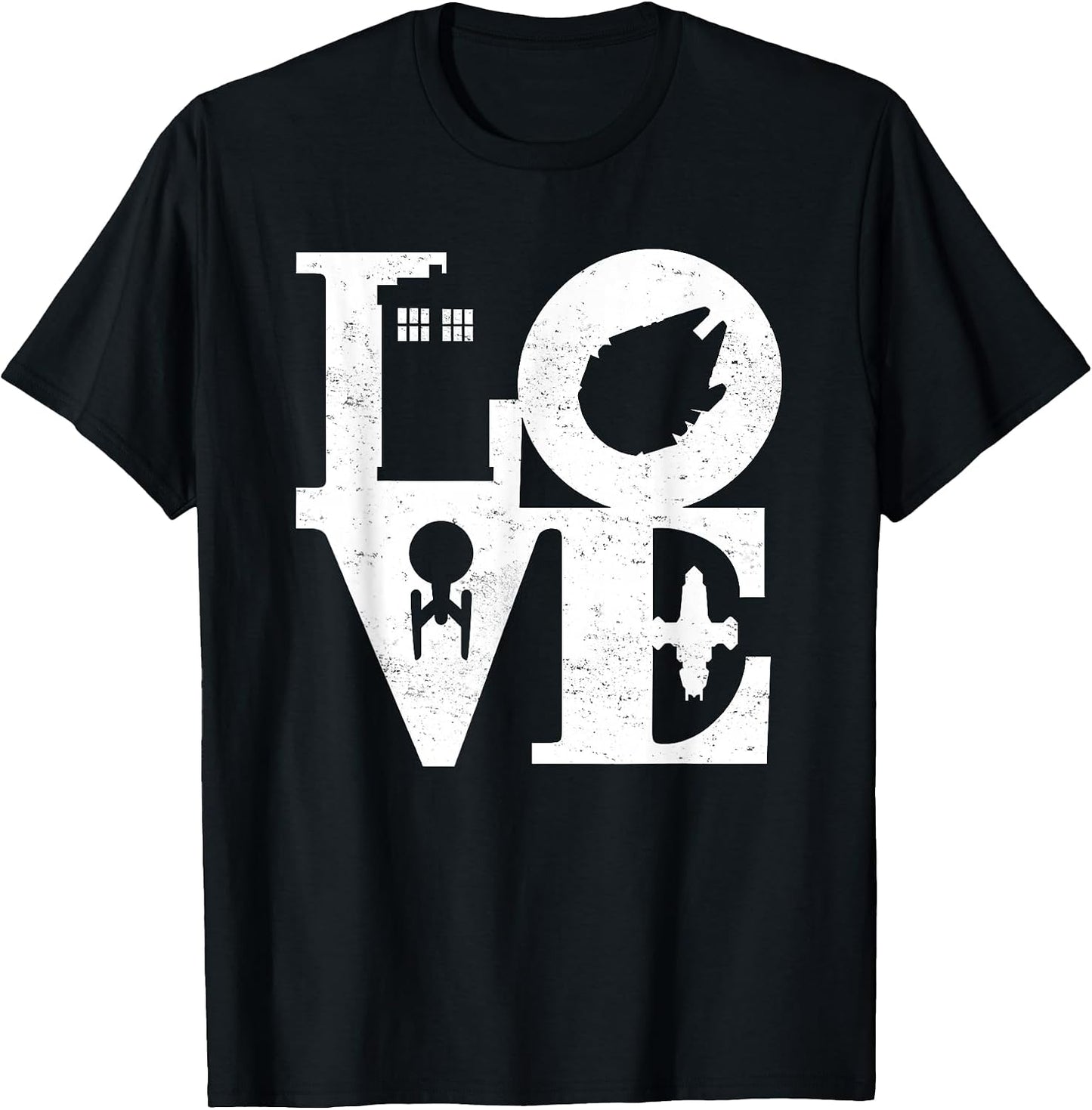 I Love Magic and Science Fiction Black Remix - Adult & Kids T-Shirts, Sweatshirts & Hoodies apparel design preview 1
