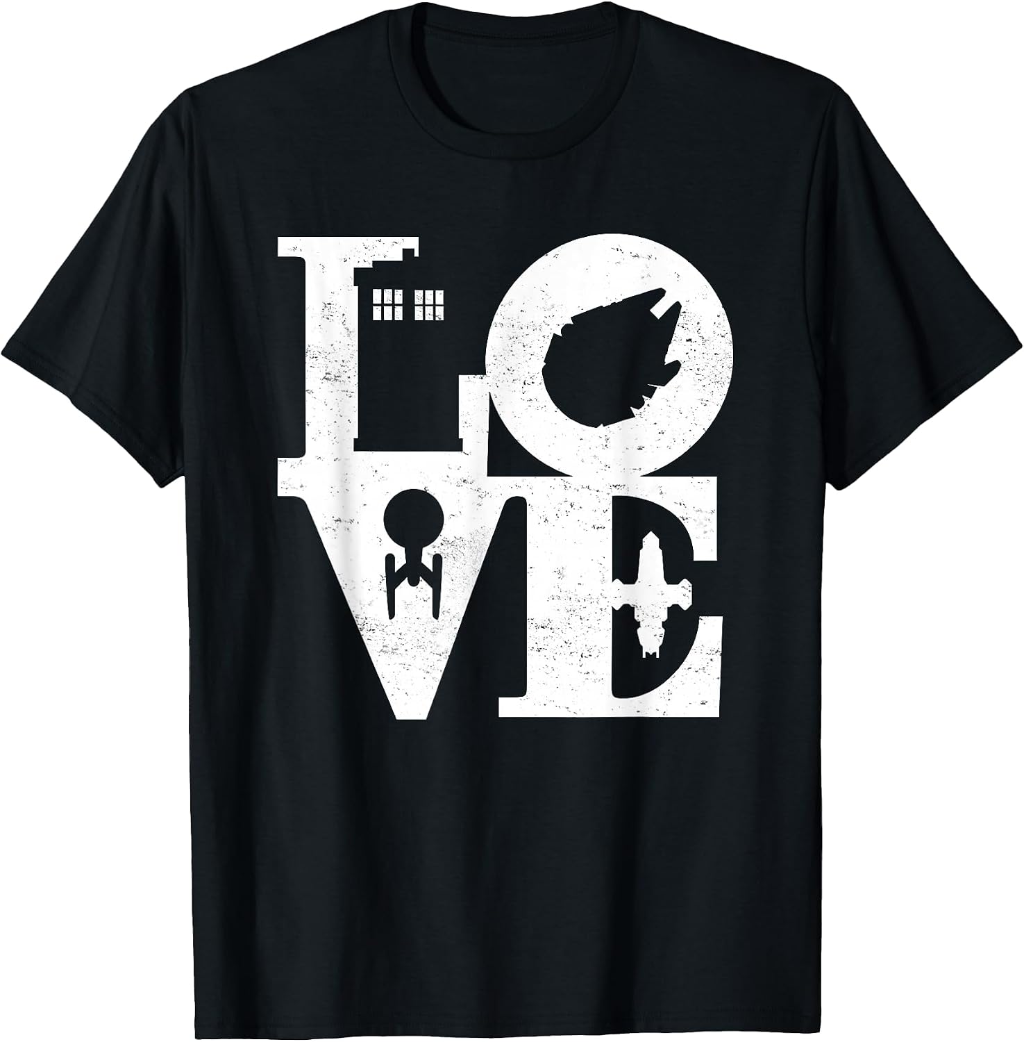 I Love Magic and Science Fiction Black Remix - Adult & Kids T-Shirts, Sweatshirts & Hoodies apparel design preview 1