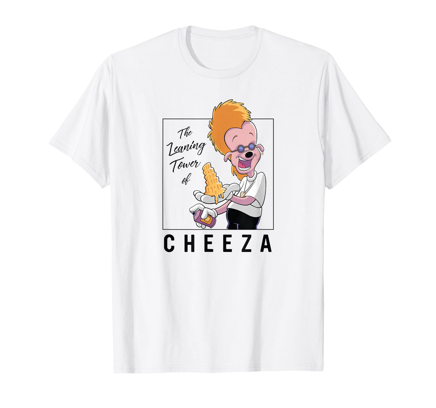 90s Cartoon Fan Shirt  Cheese Leaning Tower Graphic Tee - T-Shirt, Sweatshirt, Hoodie