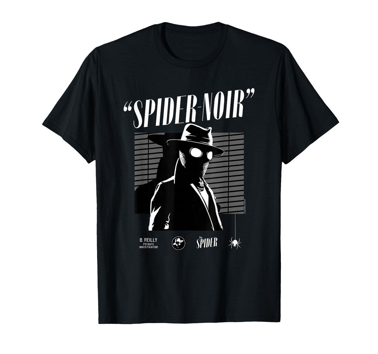 Noir Hero Fan Apparel  Detective Spider Portrait Graphic Tee - T-Shirt, Sweatshirt, Hoodie