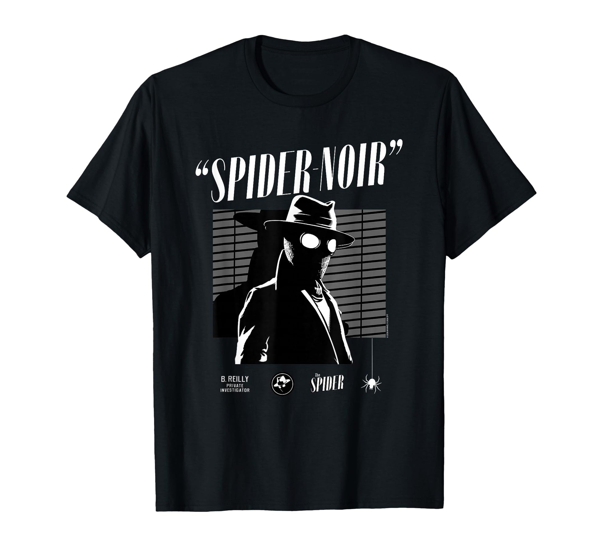 Noir Hero Fan Apparel  Detective Spider Portrait Graphic Tee - T-Shirt, Sweatshirt, Hoodie