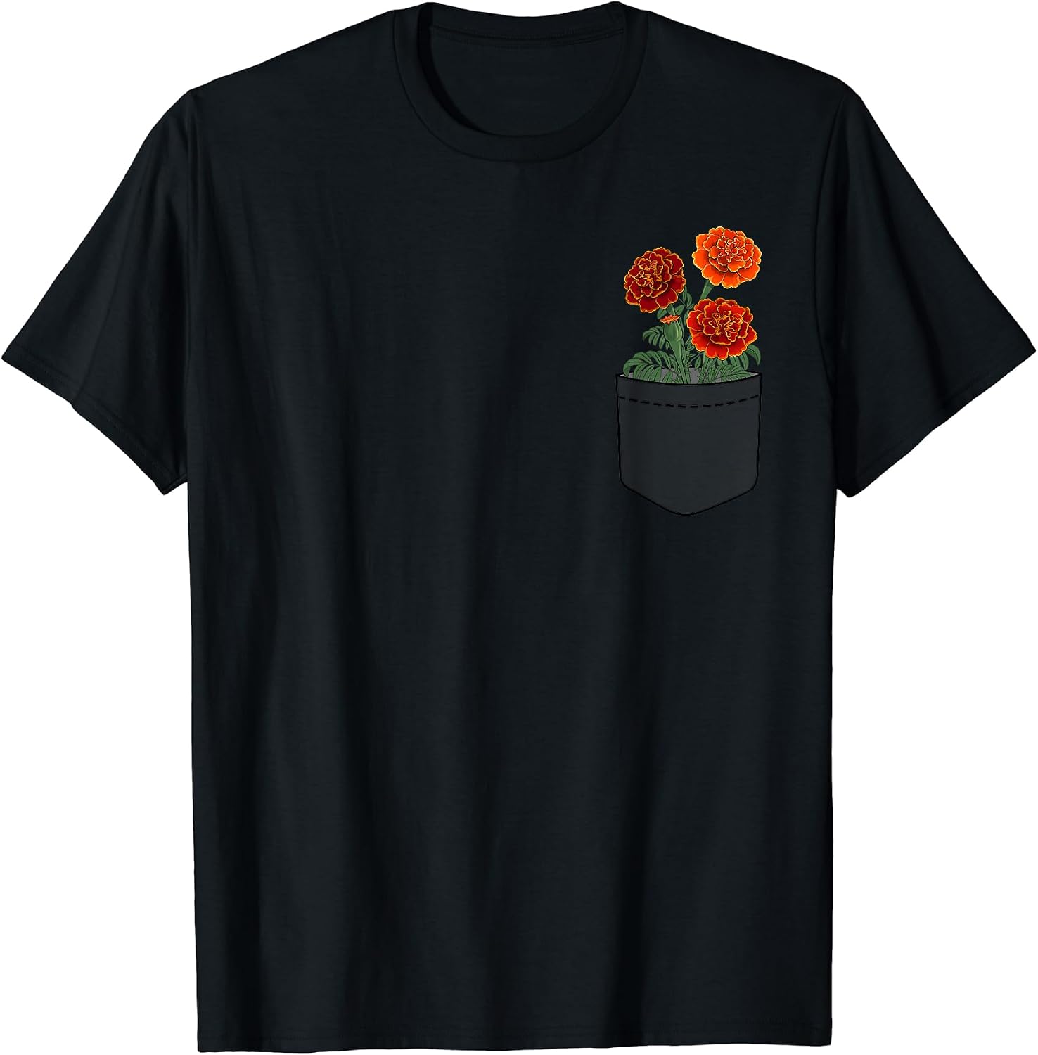 Lovely flowers in pocket design - Adult & Kids T-Shirts, Sweatshirts & Hoodies apparel design preview 1