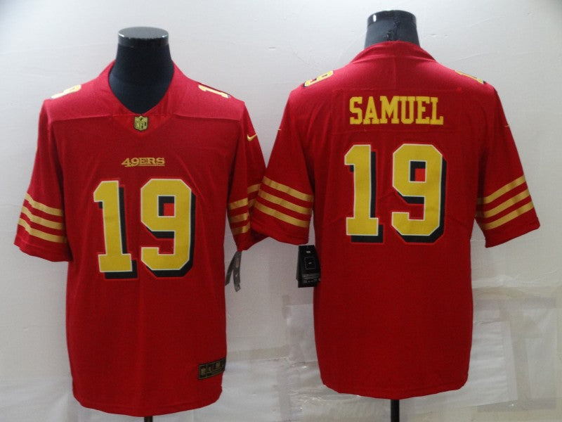 Men's San Francisco 49ers Deebo Samuel #19 Red Player Jersey1 football jersey product view 1