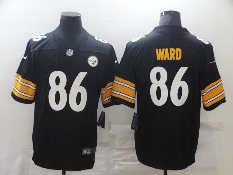 Men's Pittsburgh Steelers Hines Ward #86 Black Game Jersey1 football jersey product view 1
