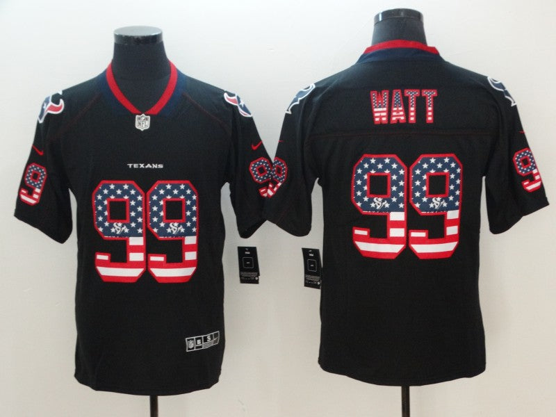 Men's Houston Texans #99 J.J. Watt Black Alternate Game Jersey1 football jersey product view 1