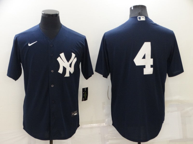 Men's New York Yankees Lou Gehrig #4 Navy Replica Player Name Jersey1 baseball jersey product view 1