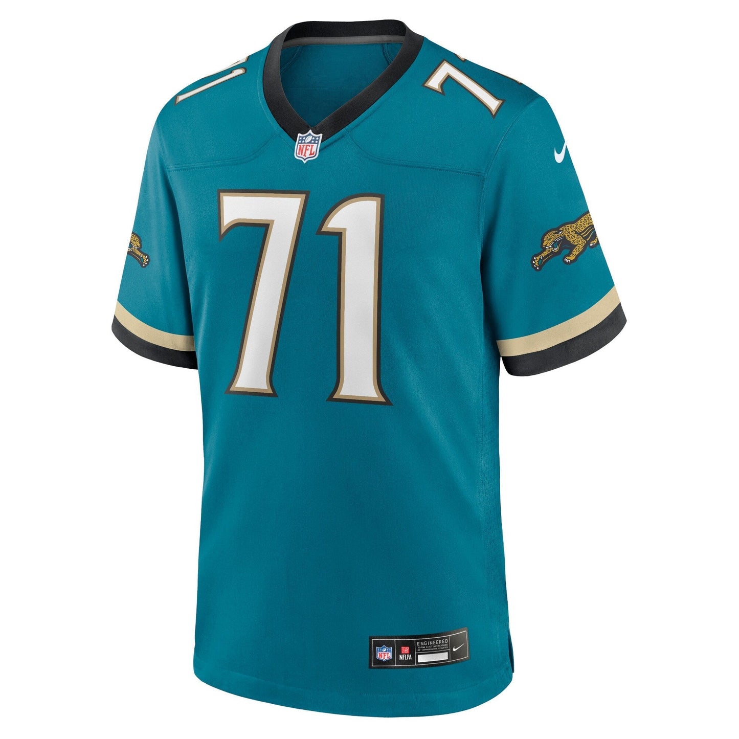Tony Boselli Jacksonville Jaguars Nike Prowler Throwback Retired Game Jersey - Teal football jersey product view 2