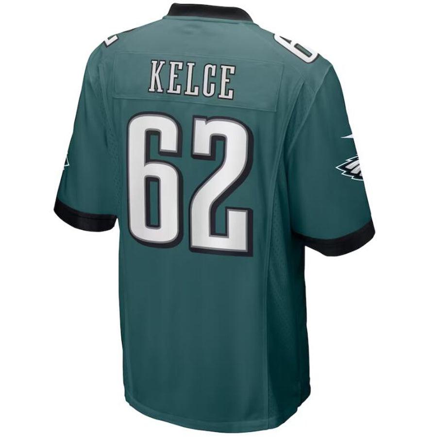 P.Eagles #62 Jason Kelce Player Midnight Green Game Jersey football jersey product view 1