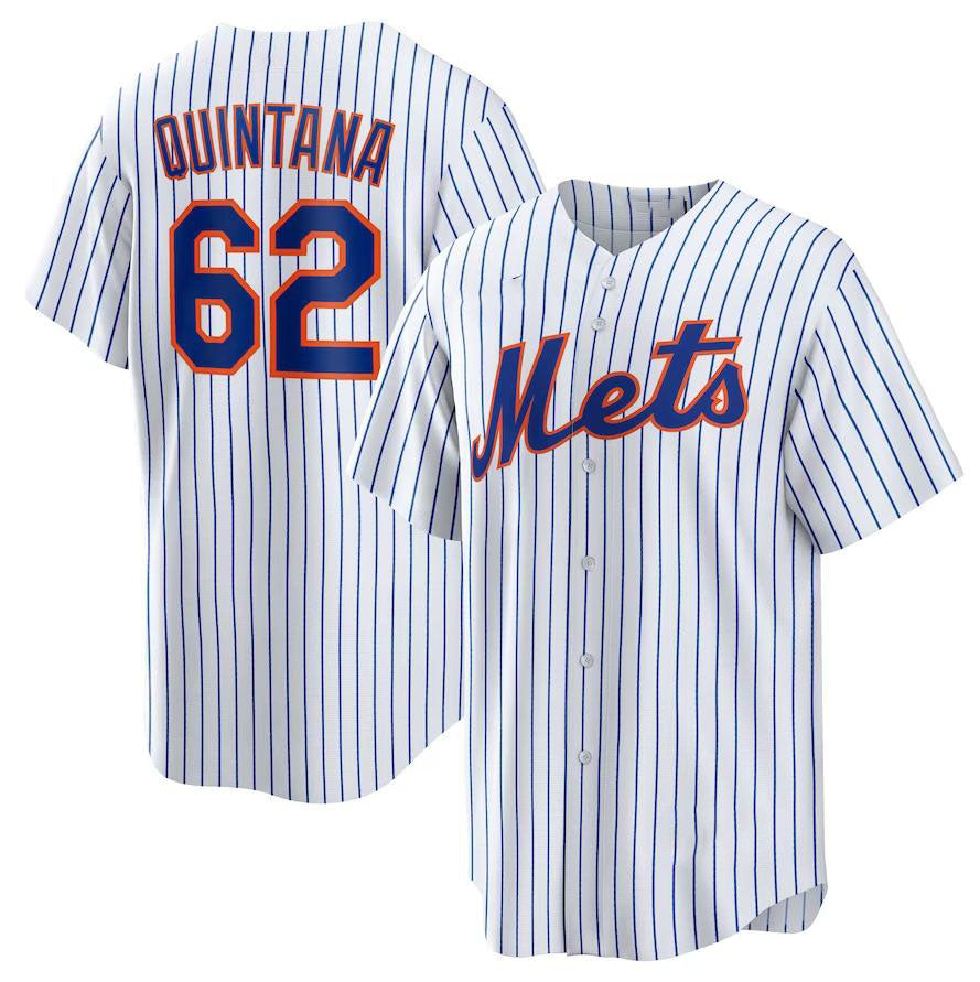 New York Mets #62 Jos¨¦ Quintana White Home Replica Player Jersey Baseball Jerseys baseball jersey product view 1