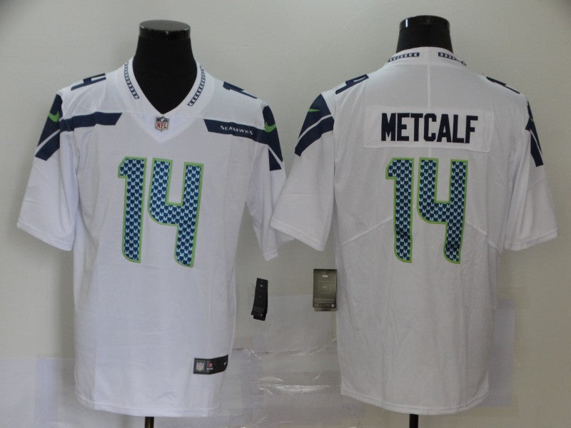 Men's Seattle Seahawks DK Metcalf #14 White Game Jersey1 football jersey product view 1