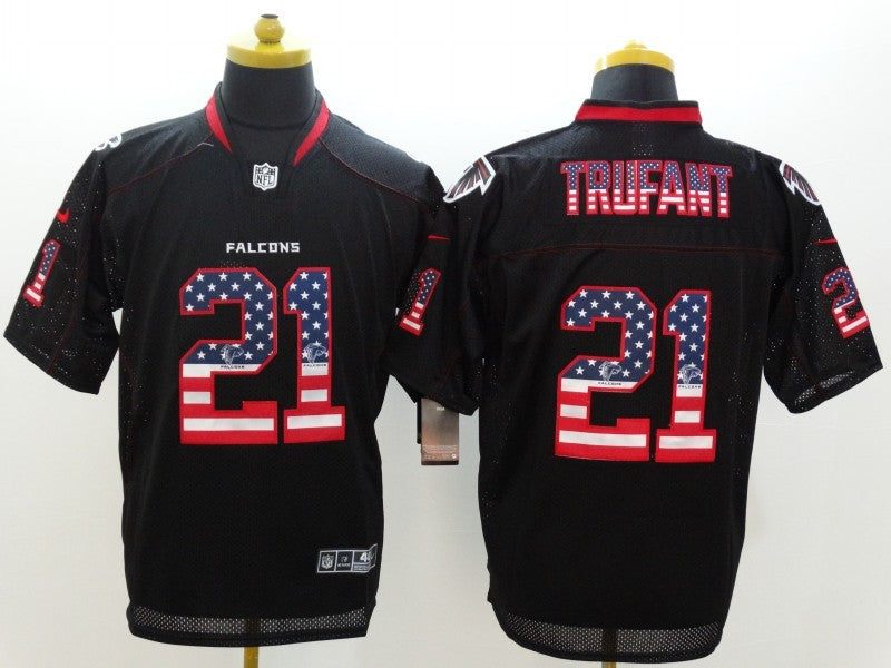 Men's Atlanta Falcons Desmond Trufant #21 Black Game Jersey1 football jersey product view 1
